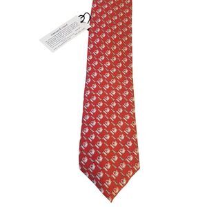 NWT Vineyard Vines Men Tie Phoenix Tower 10 Year Anniversary Red with Gray Tower